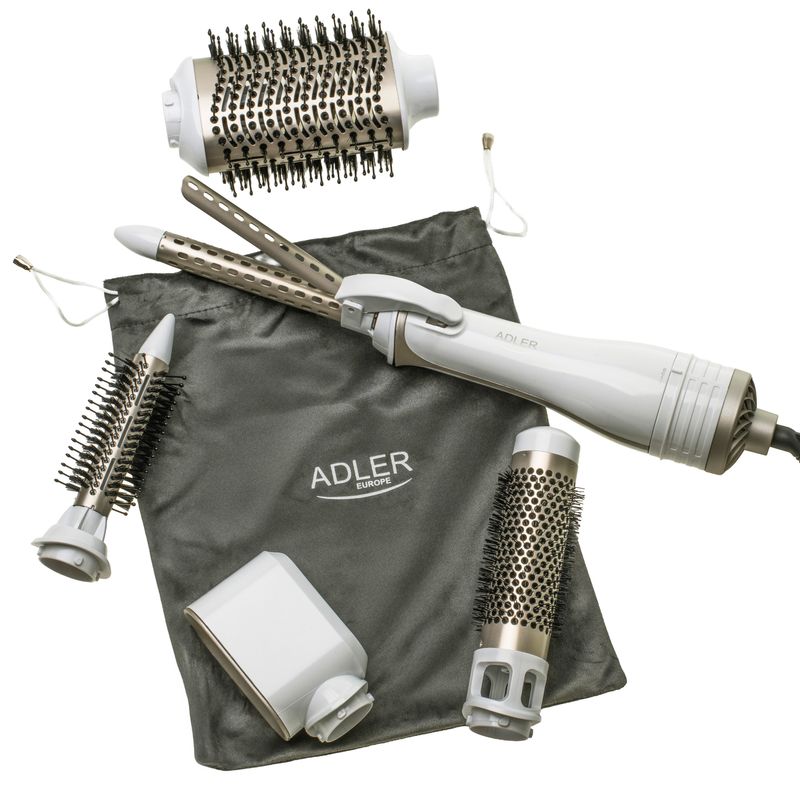 Ingrijire personala si Cosmetice - Aparate & accesorii ingrijire personala - Hair styling - Perii de par electrice - Uscator de par 5 in 1 Adler AD2027wc, 1200W, peri interschimbabili, aer rece - Infinity.ro