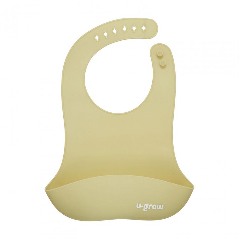 Jucarii, Copii si Bebe - Hrana si alaptare - Biberoane, suzete si accesorii hranire - Articole hranire bebelusi - Set diversificare U-Grow UG-SET2OV, 5 piese silicon, baveta/bol, olive - Infinity.ro