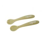 Jucarii, Copii si Bebe - Hrana si alaptare - Biberoane, suzete si accesorii hranire - Articole hranire bebelusi - Set diversificare U-Grow UG-SET2OV, 5 piese silicon, baveta/bol, olive - Infinity.ro