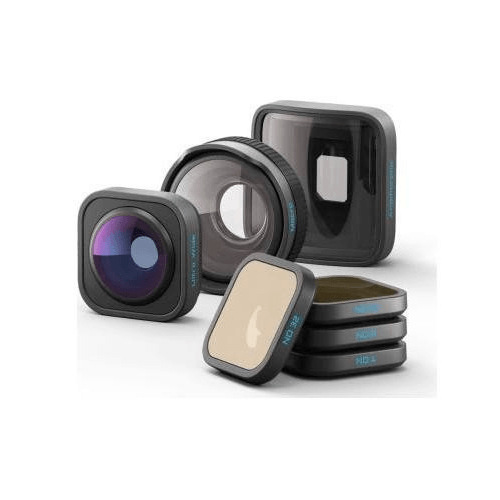 Set obiective GoPro HB pentru camera HERO13, ultra-wide, macro, anamorfic, filtre ND, rezistent la apa