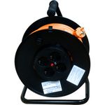 Casa si Gradina - Electrice - Accesorii electrice - Prelungitoare, triple, fise - Prelungitor cu tambur Bachmann 4 prize, cordon H05VV-F 3G2.5, 40 m, Orange - Infinity.ro