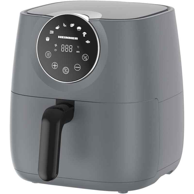 Electronice si Electrocasnice - Electrocasnice bucatarie - Aparate de gatit & desert - Friteuze - Friteuza cu aer cald Heinner HAF-B6GREY1700, 1700W, 5.7L, Gri antracit - Infinity.ro