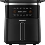Electronice si Electrocasnice - Electrocasnice bucatarie - Aparate de gatit & desert - Friteuze - Friteuza cu aer cald Heinner Fry&Grill HAFG-B5BK2600, 2600W, 5L, Negru - Infinity.ro