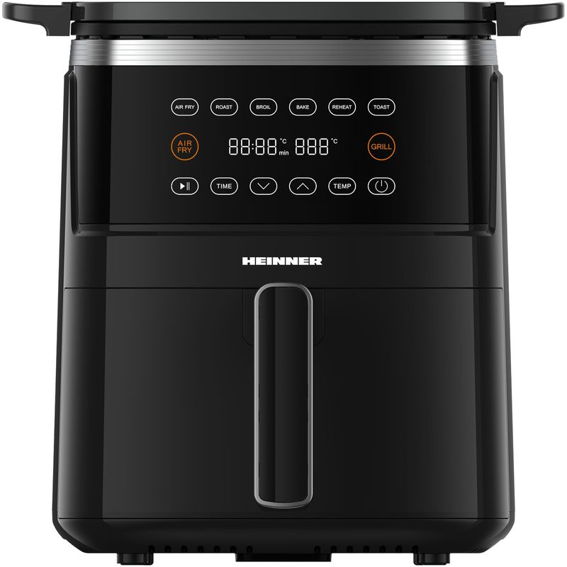 Electronice si Electrocasnice - Electrocasnice bucatarie - Aparate de gatit & desert - Friteuze - Friteuza cu aer cald Heinner Fry&Grill HAFG-B5BK2600, 2600W, 5L, Negru - Infinity.ro