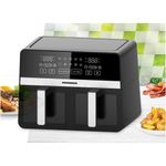Electronice si Electrocasnice - Electrocasnice bucatarie - Aparate de gatit & desert - Friteuze - Friteuza cu aer cald dubla Heinner HAF-K10DB24BK, 2400W, 9.5L, Negru - Infinity.ro