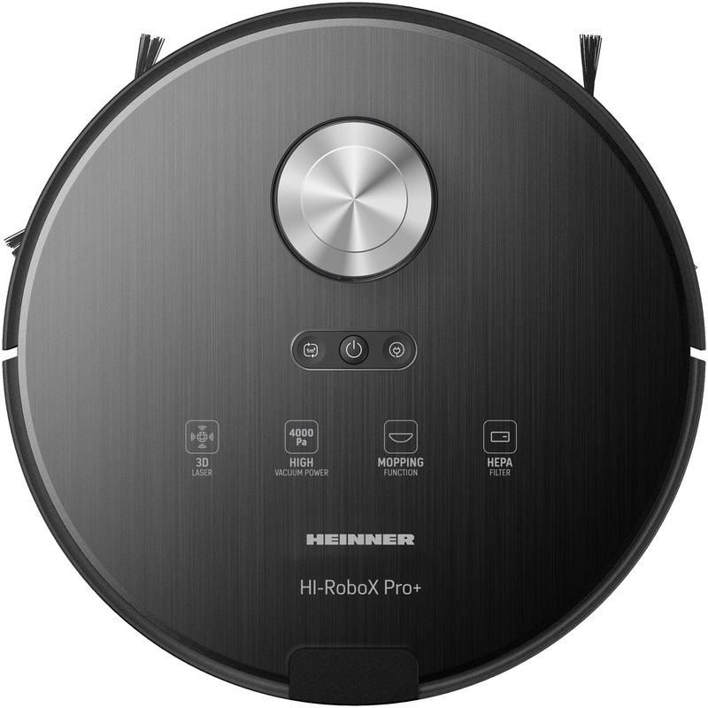 Electronice si Electrocasnice - Ingrijirea locuintei - Aspiratoare - Robot de aspirare Heinner HI-RoboX PRO+ HRVC-MAI52DSBK, mop, 4000Pa, navigatie LDS, negru - Infinity.ro