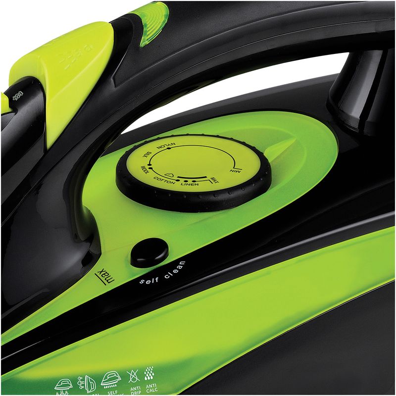Electronice si Electrocasnice - Ingrijirea tesaturilor - Fiare de calcat - Fier de calcat Heinner Perform 6060, Auto-oprire, 2400 W, Talpa ceramica, Negru/verde - Infinity.ro