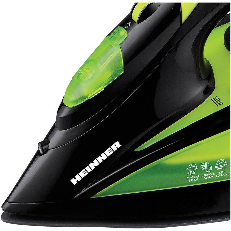 Electronice si Electrocasnice - Ingrijirea tesaturilor - Fiare de calcat - Fier de calcat Heinner Perform 6060, Auto-oprire, 2400 W, Talpa ceramica, Negru/verde - Infinity.ro