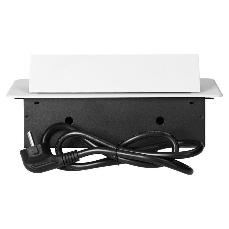 Casa si Gradina - Electrice - Prize - Priza incorporabila mobilier ORNO OR-GM-9033(GS)/W, 3 prize Schuko, Margine plata frezata, 3680W, Cablu 1.5m, Alb mat - Infinity.ro