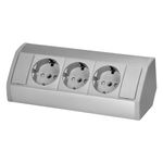 Casa si Gradina - Electrice - Prize - Prize Gniazdo meblowe 3x2P+Z Schuko, gri-argintiu - Infinity.ro