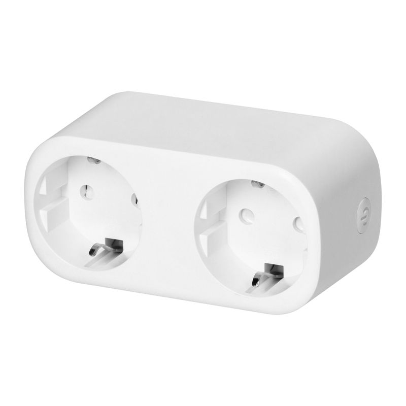 Casa si Gradina - Electrice - Prize - Priza dubla Schuko, Tuya Smart Wi-Fi, 2 iesiri, alb - Infinity.ro