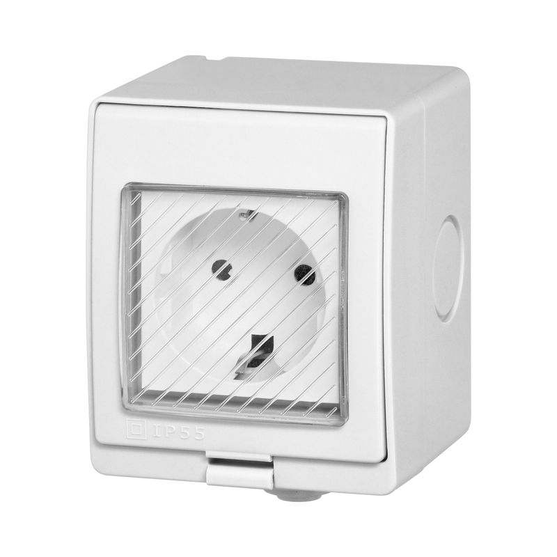 Casa si Gradina - Electrice - Prize - Priza smart Wi-Fi, IP55, 16A, 230V, sina montare, gri - Infinity.ro