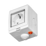 Casa si Gradina - Electrice - Prize - Priza smart Wi-Fi, IP55, 16A, 230V, sina montare, gri - Infinity.ro