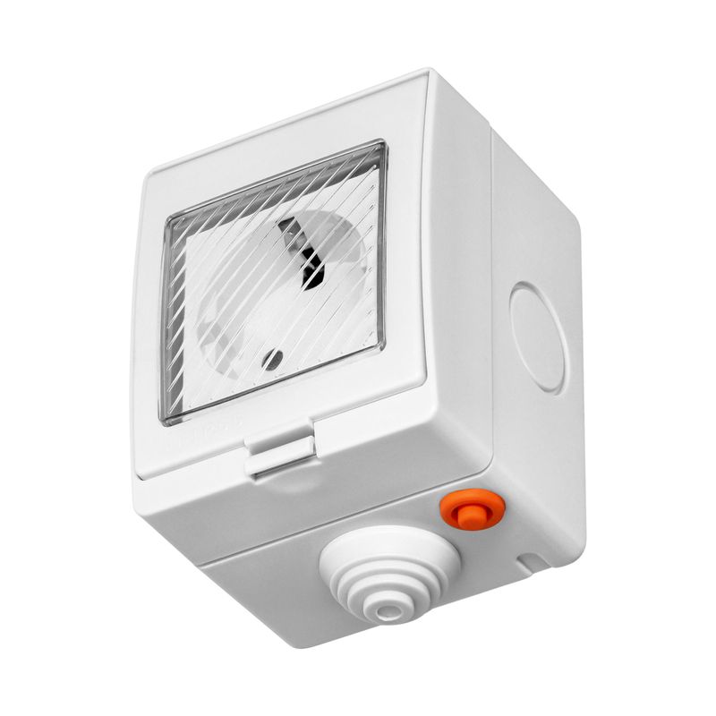 Casa si Gradina - Electrice - Prize - Priza smart Wi-Fi, IP55, 16A, 230V, sina montare, gri - Infinity.ro