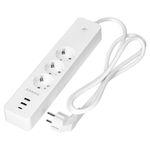 Casa si Gradina - Electrice - Accesorii electrice - Prelungitoare, triple, fise - Prelungitor ORNO, 3 prize, 2x USB, Wi-Fi, alb - Infinity.ro