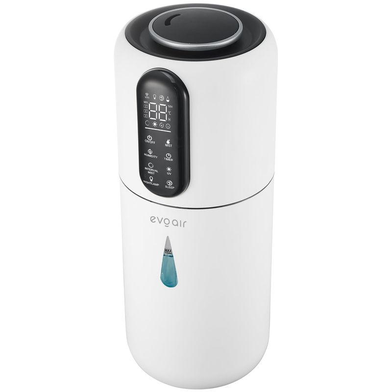 Electronice si Electrocasnice - Climatizare si sisteme de incalzire - Aparate filtrare aer - Umidificatoare - Umidificator Evoair STEAMIX3800 Smart WiFi, 3.8L, 300ml/h, 13h, senzor, auto, UVA, aromaterapie, telecomanda - Infinity.ro