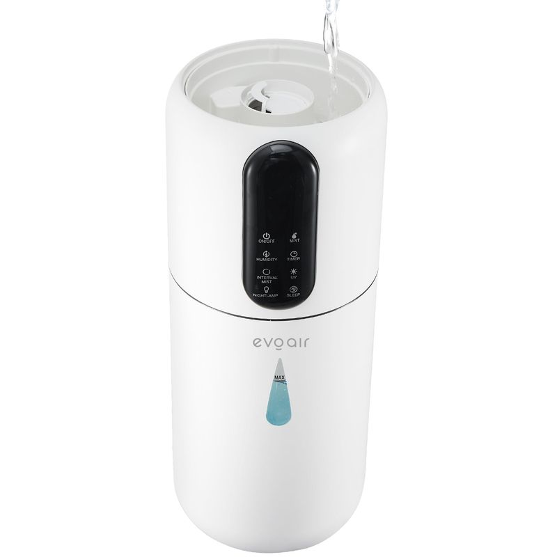 Electronice si Electrocasnice - Climatizare si sisteme de incalzire - Aparate filtrare aer - Umidificatoare - Umidificator Evoair STEAMIX3800 Smart WiFi, 3.8L, 300ml/h, 13h, senzor, auto, UVA, aromaterapie, telecomanda - Infinity.ro