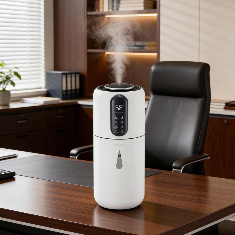 Electronice si Electrocasnice - Climatizare si sisteme de incalzire - Aparate filtrare aer - Umidificatoare - Umidificator Evoair STEAMIX3800 Smart WiFi, 3.8L, 300ml/h, 13h, senzor, auto, UVA, aromaterapie, telecomanda - Infinity.ro