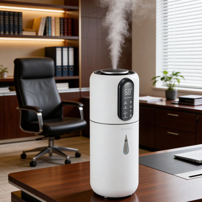 Electronice si Electrocasnice - Climatizare si sisteme de incalzire - Aparate filtrare aer - Umidificatoare - Umidificator Evoair STEAMIX3800 Smart WiFi, 3.8L, 300ml/h, 13h, senzor, auto, UVA, aromaterapie, telecomanda - Infinity.ro