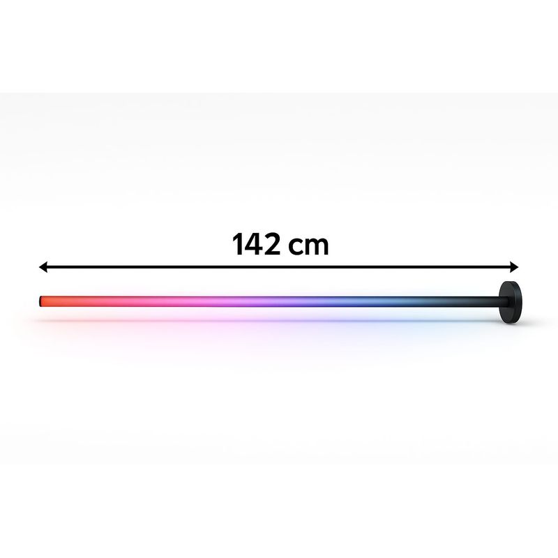 Casa si Gradina - Corpuri si surse de iluminat - Veioze si lampi - Lampadare - Lampadar LED RGBIC Philips 142 cm, 13 moduri de lumina, telecomanda, efect gradient, iluminare ambient - Infinity.ro