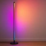 Casa si Gradina - Corpuri si surse de iluminat - Veioze si lampi - Lampadare - Lampadar LED RGBIC Philips 142 cm, 13 moduri de lumina, telecomanda, efect gradient, iluminare ambient - Infinity.ro