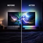 Casa si Gradina - Corpuri si surse de iluminat - Benzi LED - S-Eye AmbientSync Pro Banda LED RGBIC 2.6m cu HDMI Sync Box Iluminat Ambient TV 65 inch Gaming 4K Dolby Vision Wi-Fi - Infinity.ro