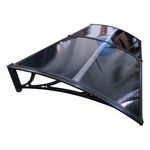 Casa si Gradina - Gradina si terasa - Umbrele si pavilioane - Umbrele - Copertină ECO de ușă 200x120cm marchiză adăpost acoperiș negru-antracit - Infinity.ro