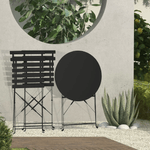 Casa si Gradina - Gradina si terasa - Mobilier exterior - Seturi mobila gradina - Set Bistro Flair - mobilier terasa gradina, 2 scaune + masa, otel vopsit - NEGRU - Infinity.ro