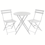 Casa si Gradina - Gradina si terasa - Mobilier exterior - Seturi mobila gradina - Set Bistro Flair - mobilier terasa gradina, 2 scaune + masa, otel vopsit - Gri Deschis (Cool Grey) - Infinity.ro