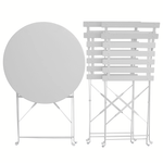 Casa si Gradina - Gradina si terasa - Mobilier exterior - Seturi mobila gradina - Set Bistro Flair - mobilier terasa gradina, 2 scaune + masa, otel vopsit - Gri Deschis (Cool Grey) - Infinity.ro