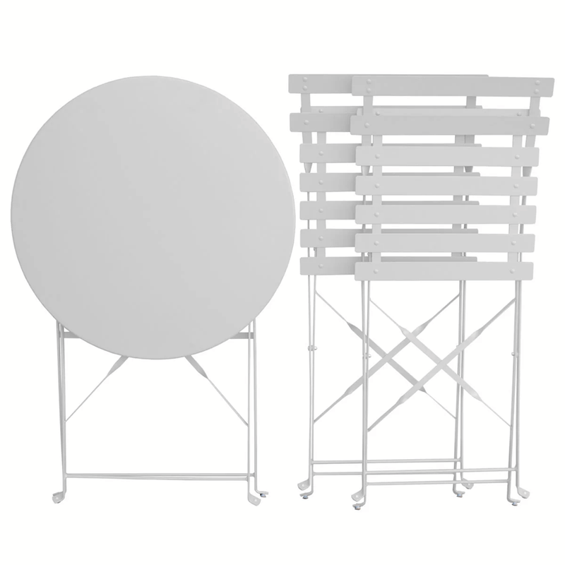 Casa si Gradina - Gradina si terasa - Mobilier exterior - Seturi mobila gradina - Set Bistro Flair - mobilier terasa gradina, 2 scaune + masa, otel vopsit - Gri Deschis (Cool Grey) - Infinity.ro