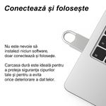PC, gaming si accesorii - Periferice PC - Memorii USB - Stick Memorie USB 4 GB, USB 2.0, Carcasa Metalica, Compatibil cu PC, Laptop, Consola, Argintiu - Infinity.ro