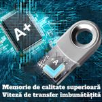 PC, gaming si accesorii - Periferice PC - Memorii USB - Stick Memorie USB 4 GB, USB 2.0, Carcasa Metalica, Compatibil cu PC, Laptop, Consola, Argintiu - Infinity.ro