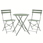 Casa si Gradina - Gradina si terasa - Mobilier exterior - Seturi mobila gradina - Set Bistro Flair - mobilier terasa gradina, 2 scaune + masa, otel vopsit - Verde (Olive Green) - Infinity.ro