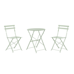 Casa si Gradina - Gradina si terasa - Mobilier exterior - Seturi mobila gradina - Set Bistro Flair - mobilier terasa gradina, 2 scaune + masa, otel vopsit - Verde (Olive Green) - Infinity.ro