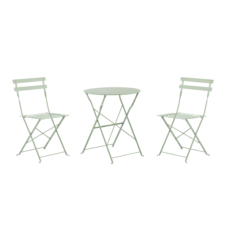 Casa si Gradina - Gradina si terasa - Mobilier exterior - Seturi mobila gradina - Set Bistro Flair - mobilier terasa gradina, 2 scaune + masa, otel vopsit - Verde (Olive Green) - Infinity.ro