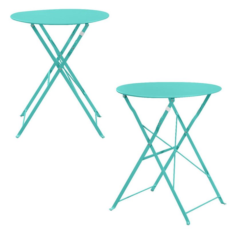 Casa si Gradina - Gradina si terasa - Mobilier exterior - Seturi mobila gradina - Set Bistro Flair - mobilier terasa gradina, 2 scaune + masa, otel vopsit - verde turcoaz - Infinity.ro