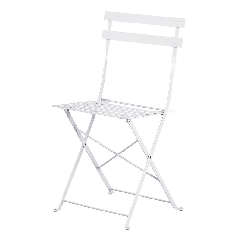 Casa si Gradina - Gradina si terasa - Mobilier exterior - Seturi mobila gradina - Set Bistro Flair - mobilier terasa gradina, 2 scaune + masa, otel vopsit - alb - Infinity.ro