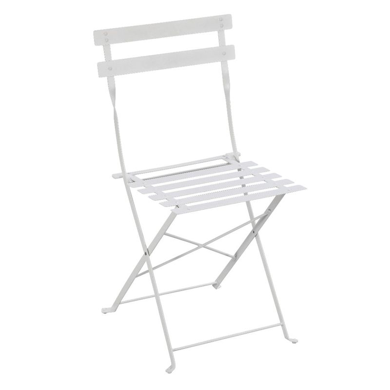 Casa si Gradina - Gradina si terasa - Mobilier exterior - Seturi mobila gradina - Set Bistro Flair - mobilier terasa gradina, 2 scaune + masa, otel vopsit - alb - Infinity.ro