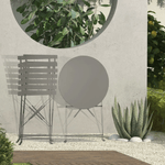 Casa si Gradina - Gradina si terasa - Mobilier exterior - Seturi mobila gradina - Set Bistro Flair - mobilier terasa gradina, 2 scaune + masa, otel vopsit - Bej (Grey Brown) - Infinity.ro