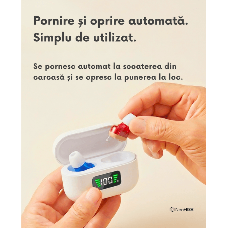 Ingrijire personala si Cosmetice - Sanatate si wellness - Aparate medicale - Aparate auditive - Aparat Auditiv Reincarcabil Digital , Sunet Clar, Fara Ecou, Incarcare Rapida, Operare Simpla, Design Compact si Usor - Infinity.ro