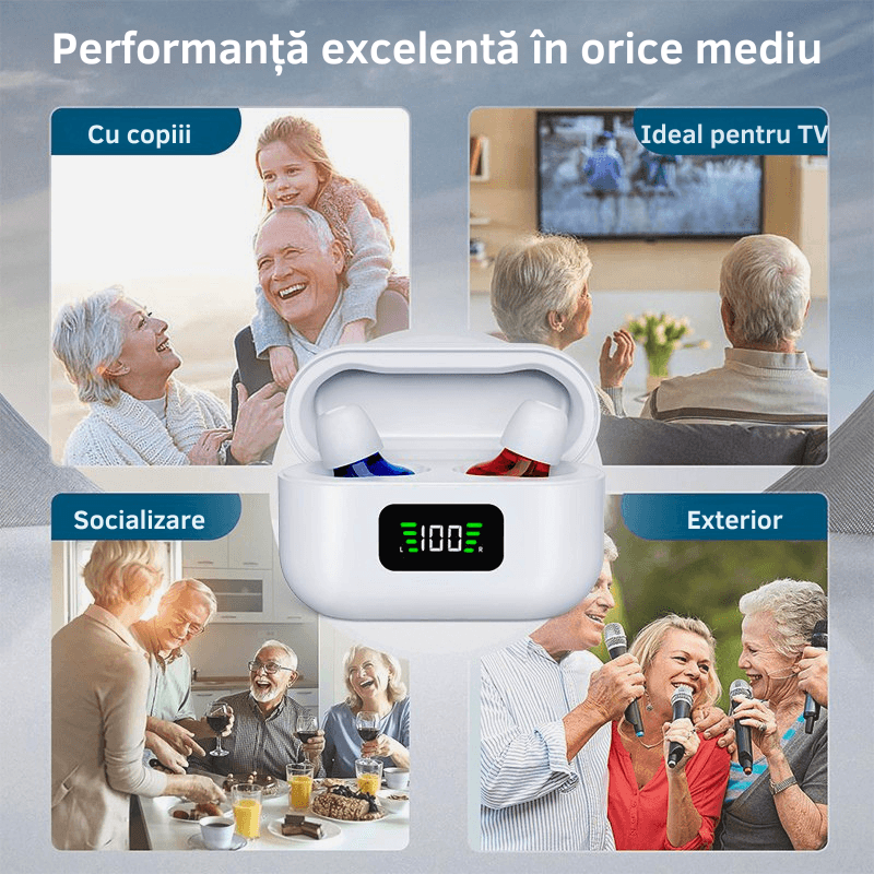 Ingrijire personala si Cosmetice - Sanatate si wellness - Aparate medicale - Aparate auditive - Aparat Auditiv Reincarcabil Digital , Sunet Clar, Fara Ecou, Incarcare Rapida, Operare Simpla, Design Compact si Usor - Infinity.ro