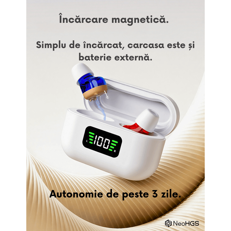 Ingrijire personala si Cosmetice - Sanatate si wellness - Aparate medicale - Aparate auditive - Aparat Auditiv Reincarcabil Digital , Sunet Clar, Fara Ecou, Incarcare Rapida, Operare Simpla, Design Compact si Usor - Infinity.ro