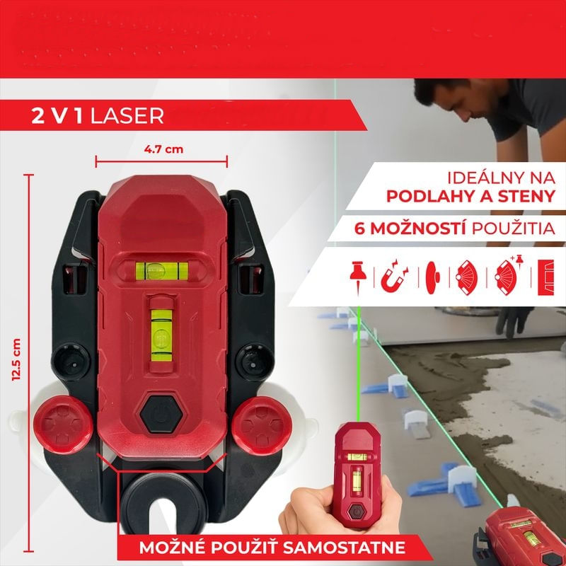 Casa si Gradina - Constructii - Scule electrice si accesorii - Aparate de masura - Nivela laser verde 20 m, acumulator Li-Ion cu incarcare USB, linie verticala/orizontala, IP54, goniometru inclus - Infinity.ro
