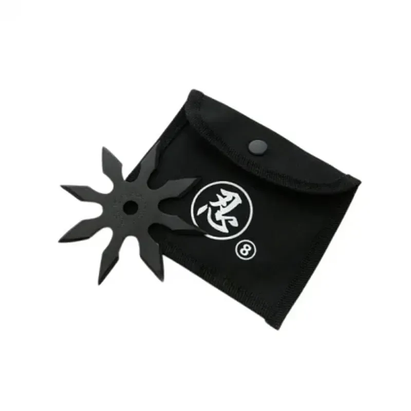 Sport si Outdoor - Sporturi de contact - Produse autoaparare - Set doua stele de aruncat DEPOX®, 8 colturi, metalic, negru/argintiu, 10 cm - Infinity.ro