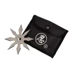 Sport si Outdoor - Sporturi de contact - Produse autoaparare - Set doua stele de aruncat DEPOX®, 8 colturi, metalic, negru/argintiu, 10 cm - Infinity.ro