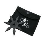 Sport si Outdoor - Sporturi de contact - Produse autoaparare - Set doua stele de aruncat DEPOX®, 7 si 8 colturi, metalic, negru/argintiu, 10 cm - Infinity.ro