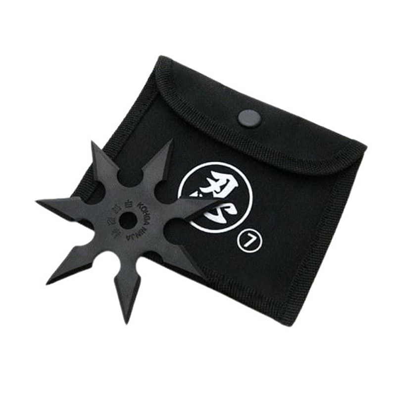 Sport si Outdoor - Sporturi de contact - Produse autoaparare - Set doua stele de aruncat DEPOX®, 7 si 8 colturi, metalic, negru, 10 cm - Infinity.ro