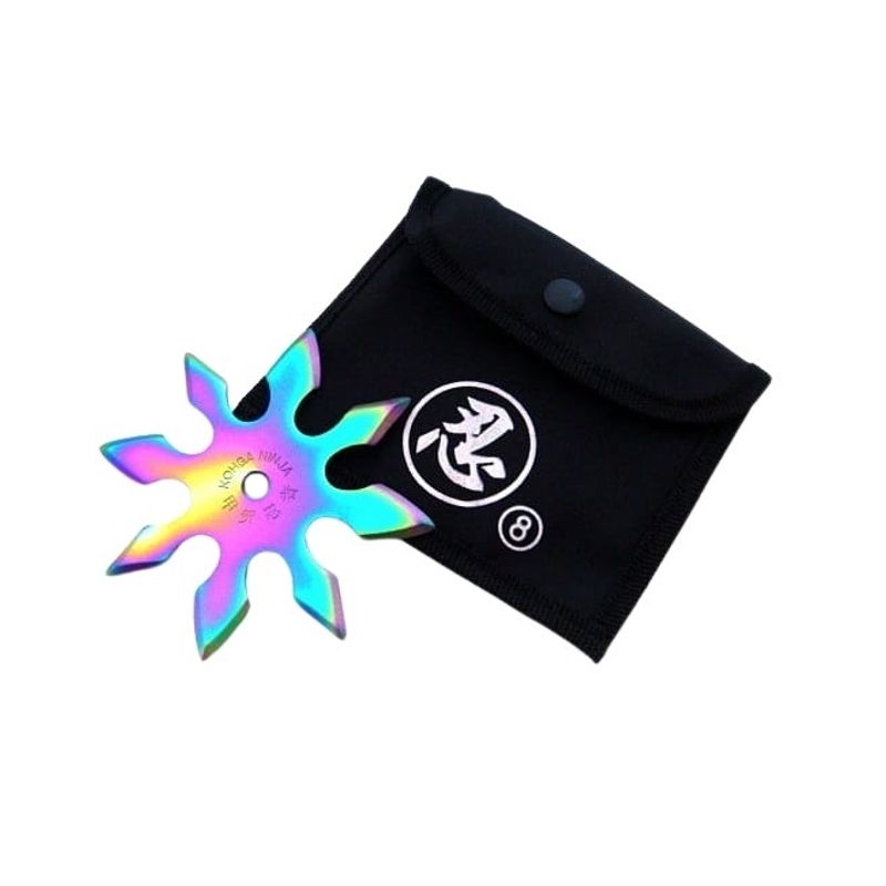 Sport si Outdoor - Sporturi de contact - Produse autoaparare - Set trei stele de aruncat DEPOX®, 8 colturi, metalic, multicolor, 10 cm - Infinity.ro