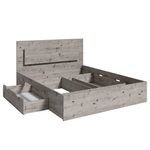 Casa si Gradina - Mobilier - Paturi si accesorii - Paturi - Pat 160x200, cu iluminare LED din spate, stejar welington, TOGOS - Infinity.ro